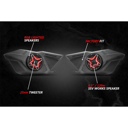 Polaris RZR Pro / Turbo R V-Spec 3 Speaker Plug-&-Play System with JVC