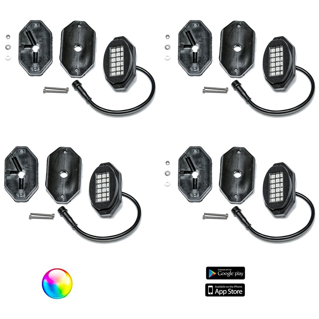 5150 Whips 187 Style Rock Lights W/Control Harness