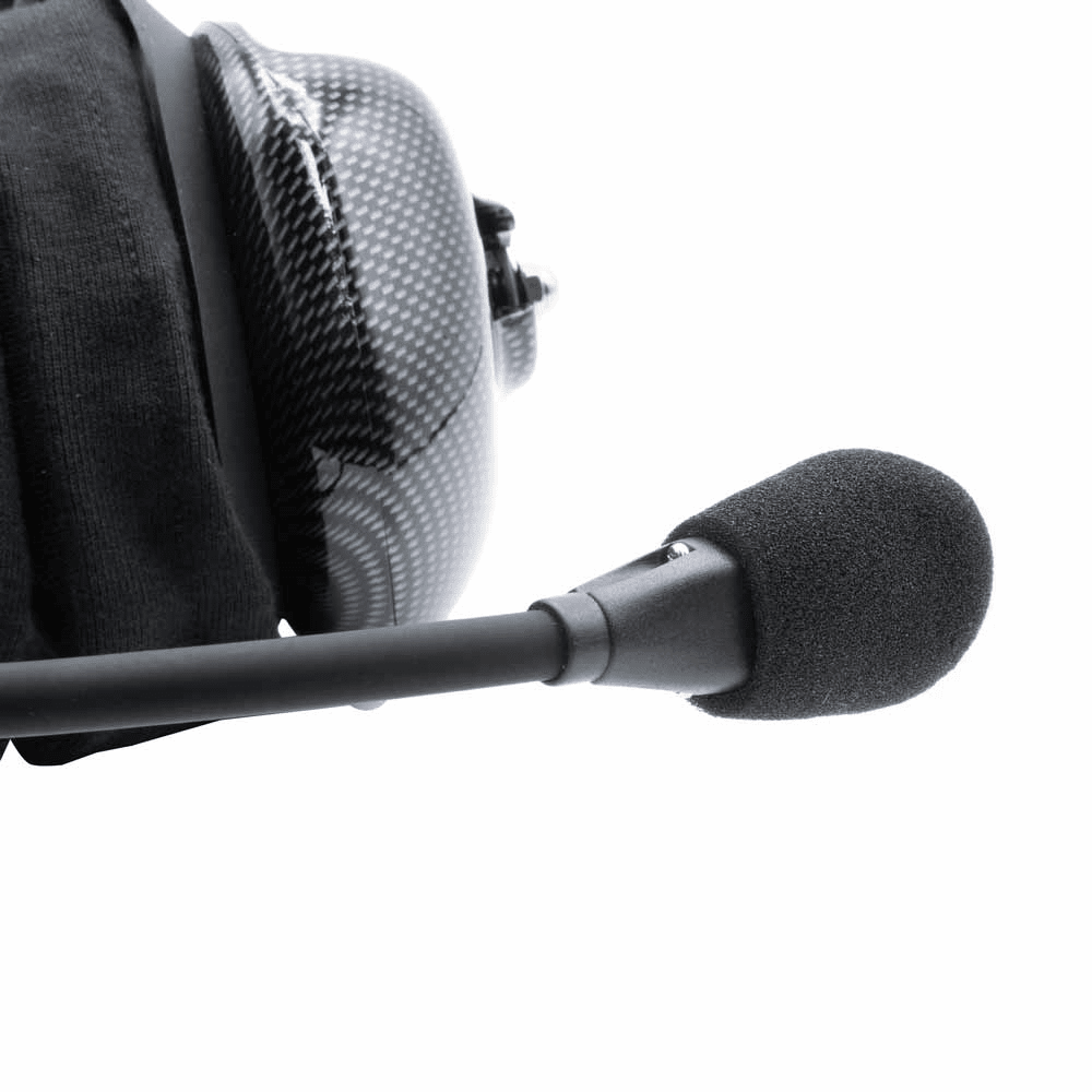 Rugged Radios STX Stereo H42 Behind The Head (BTH) Headset For Stereo Intercoms - Carbon Fiber