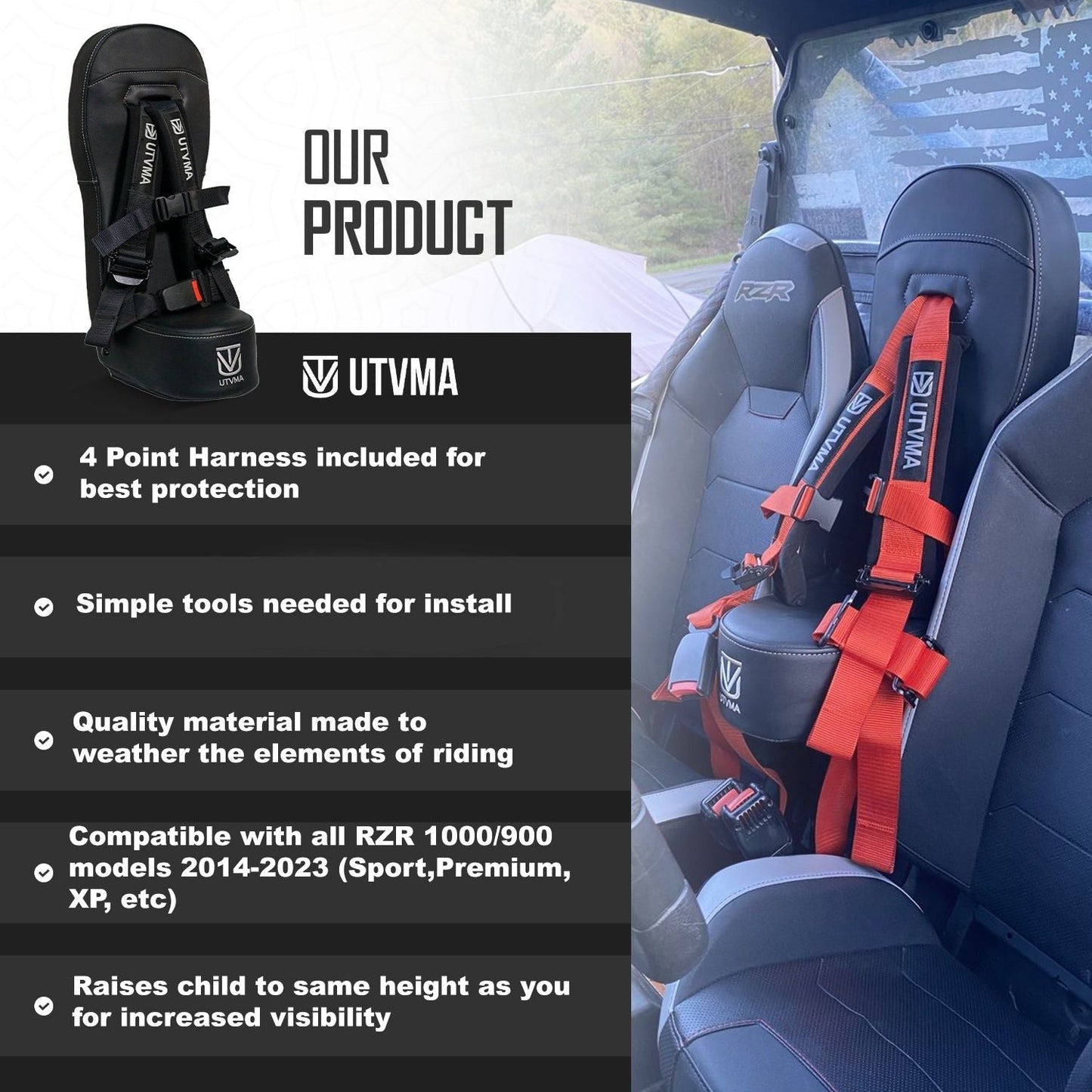 Polaris RZR XP 1000 / Turbo Bump Seat