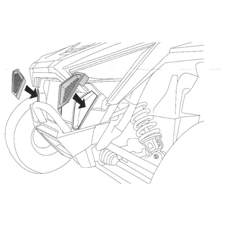 Polaris RZR Pro XP Carbon Fiber Side Grilles