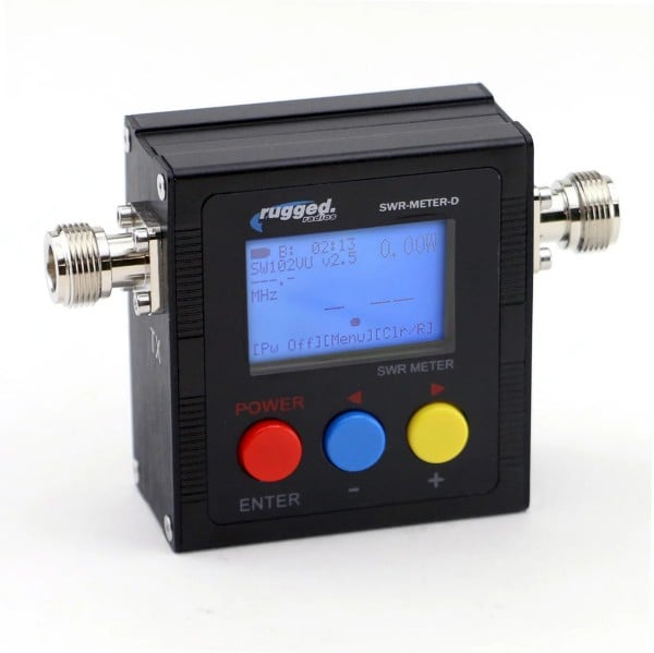 Rugged Radios SWR UHF &amp; VHF Antenna Power Meter with Cables