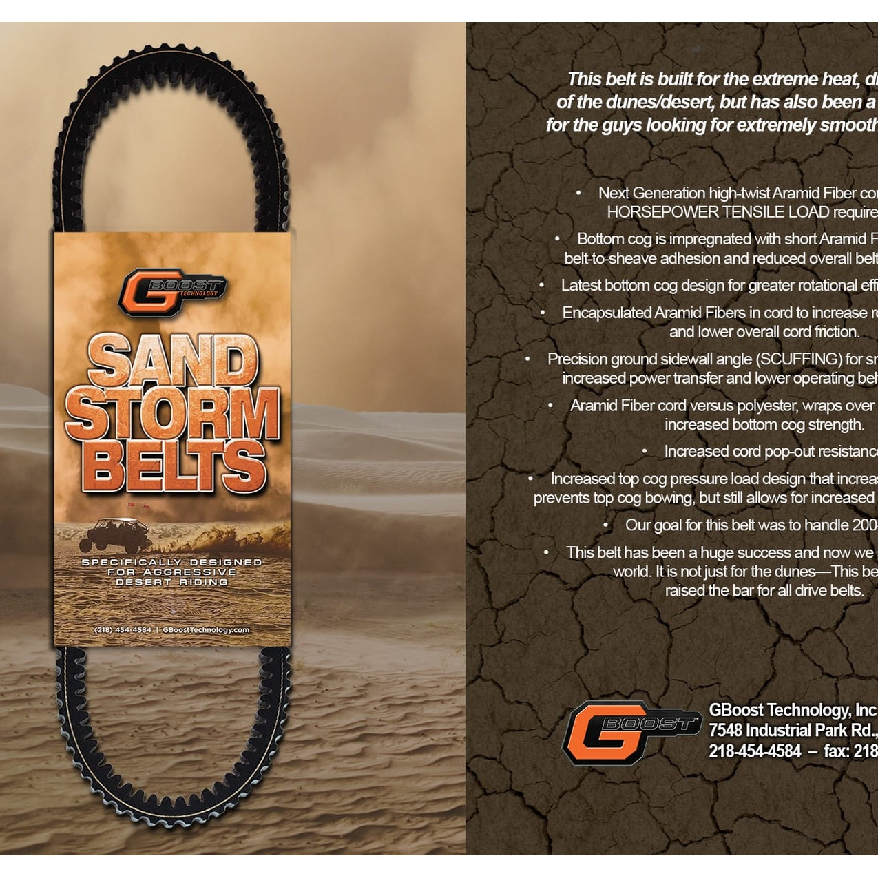 GBoost Sand Storm Drive Belt - Polaris Pro XP
