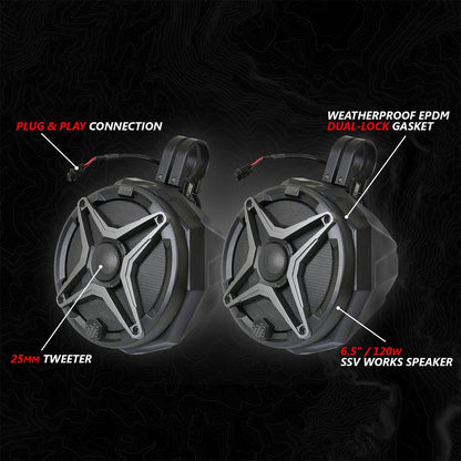 Polaris RZR Pro Series Phase-2 A-Spec 4-Speaker 200watt System with JVC
