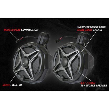 Polaris Ranger XP 1000 A-Spec 5 Speaker Audio System with JVC