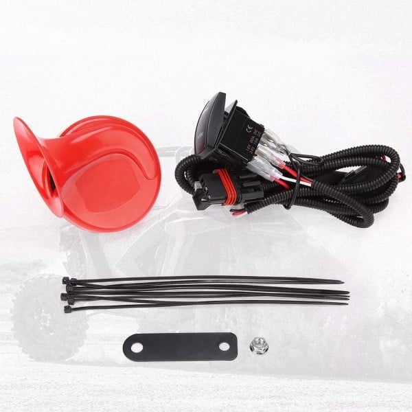 Kemimoto UTV Universal Horn Kit with Rocker Switch 12V