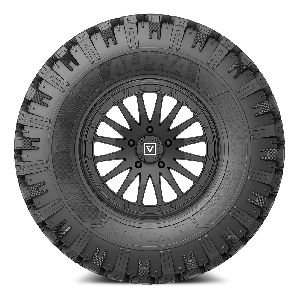 Alpha V06 (Satin Black) Wheel & Tire Package