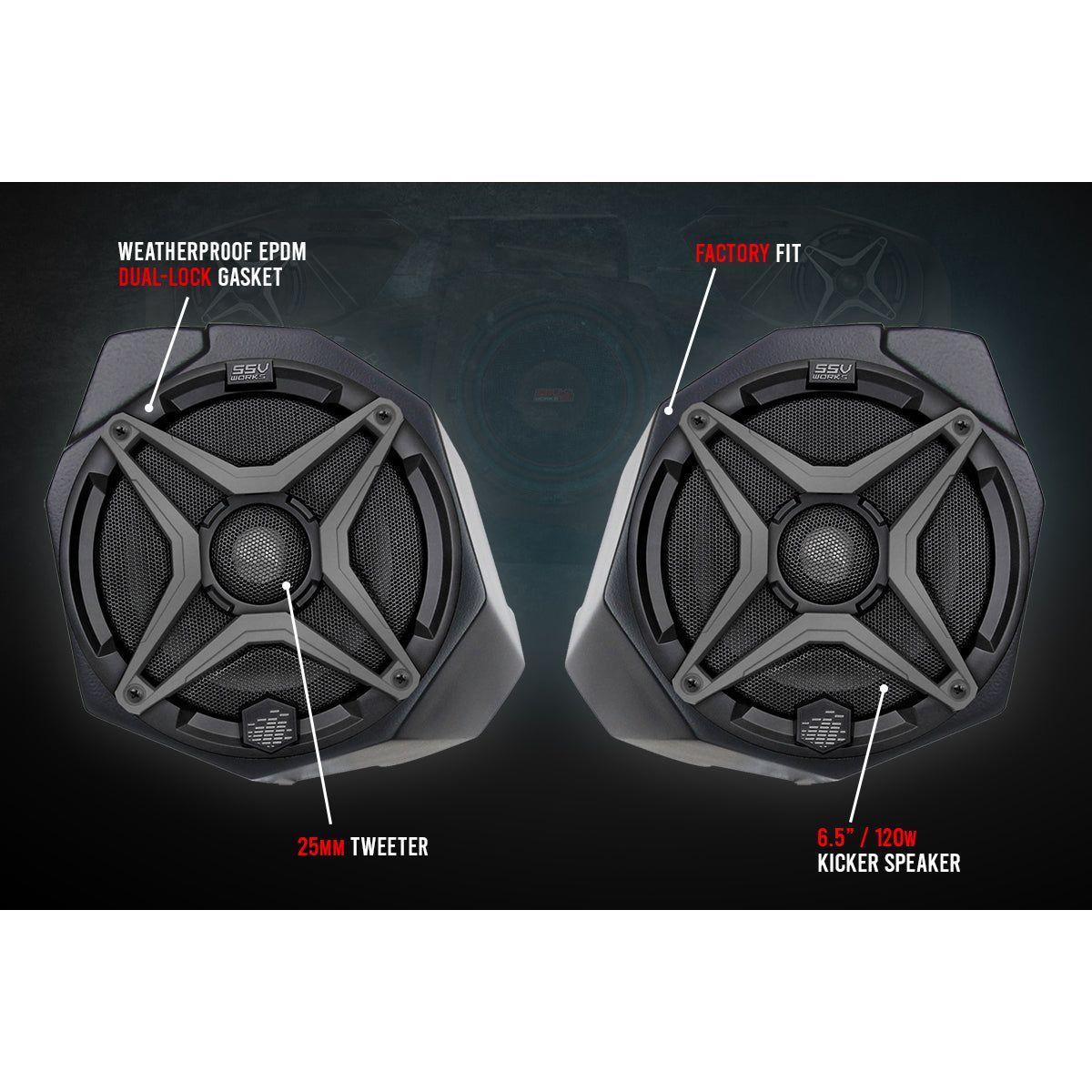 Can Am X3 6.5" Front Kick Speaker Pods