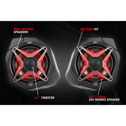 Can Am X3 6.5" Front Kick Speaker Pods