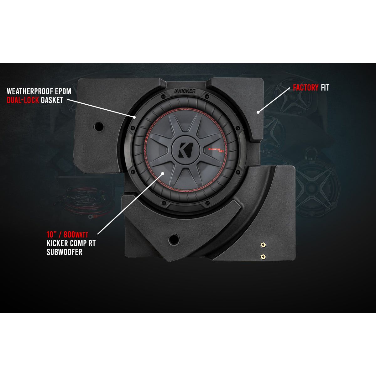 Can Am X3 Underseat Passenger 10" Subwoofer Enclosure