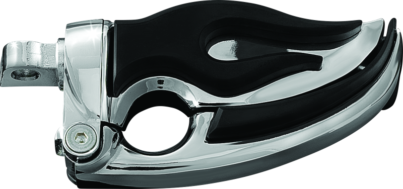 Kuryakyn Flamin Switchblade with Male Mount Adapter – Chrome Powersports Footpeg for Harley-Davidson