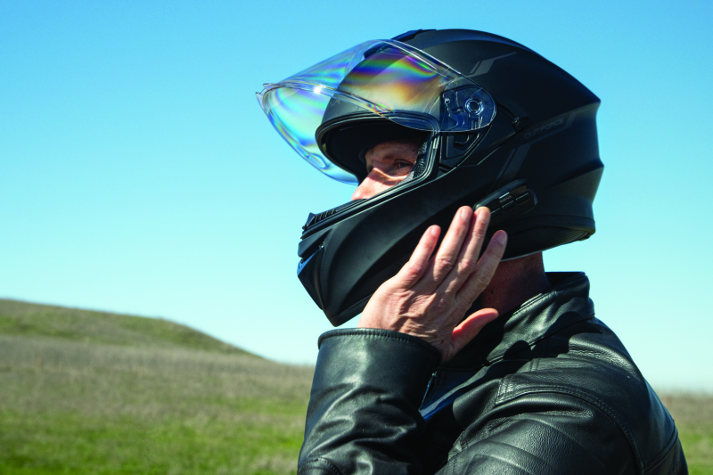 Sena Technologies Outforce Full Face Bluetooth Helmet in Matte Black – Small