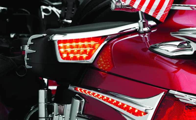 Kuryakyn LED Passenger Armrest Trim with Turn Signals for Honda GL1800 (2006-2017)