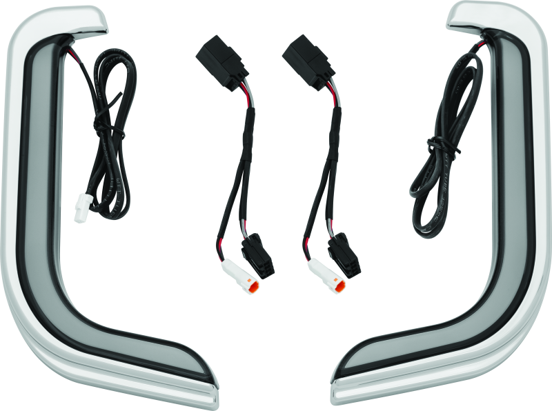 Kuryakyn Tracer LED Fairing Lower Accents Chrome for Harley Davidson Touring Models