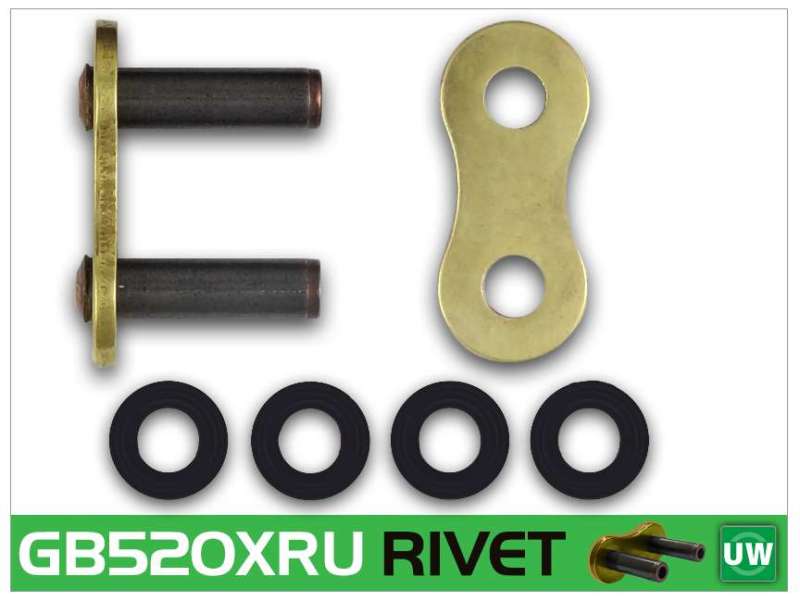 RK Chain GB520XRU-R Rivet Chain for Professional Motorcycle Racing