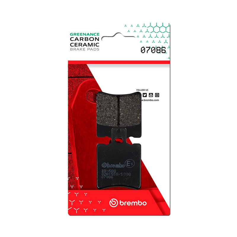 Brembo OE Powersports Front Carbon Ceramic Brake Pad for Suzuki Ay/Yamaha Aerox, Breeze, and Zest