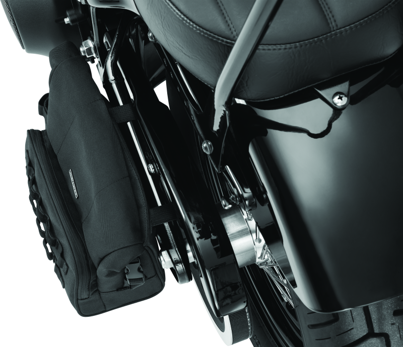 Kuryakyn Hoodrat Universal Swingarm Bag with Secure Roll-Top Design