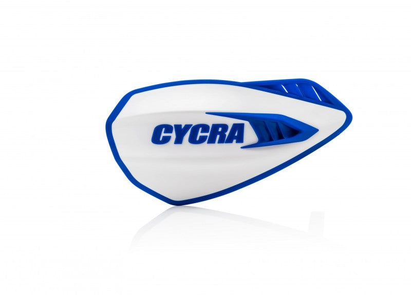 Cycra Cyclone MX Handguard with Universal Fixing Brackets - White/Blue