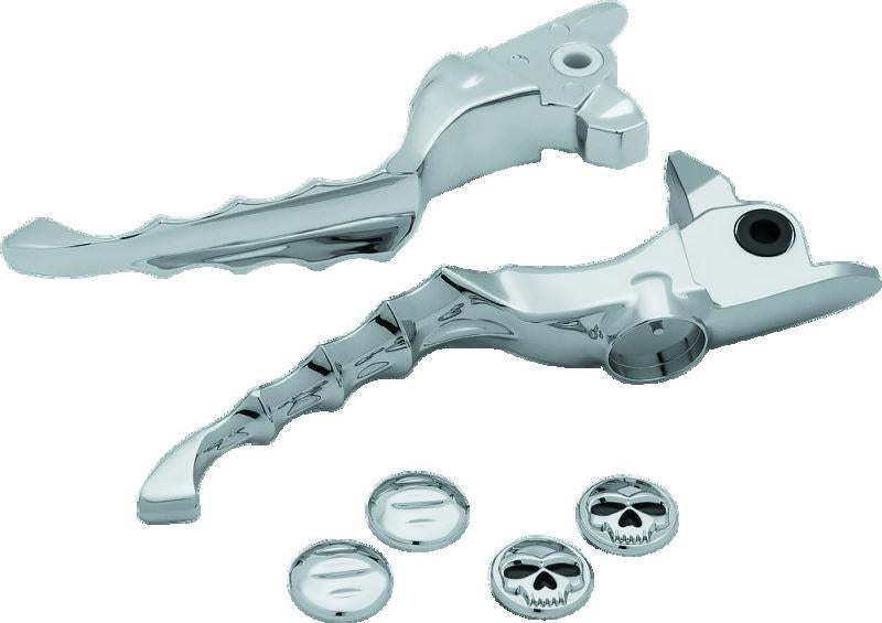 Kuryakyn Zombie Lever Set for Harley-Davidson Touring Models (2017-2018) - Chrome Finish
