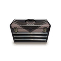 Matrix Concepts M81 Worx Box - Black and Grey Portable Steel Lockable Tool Chest with Drawers