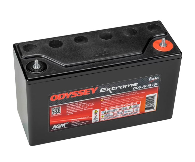 Odyssey Battery Powersport Extreme AGM Battery (Part Number ODS-AGM30E)