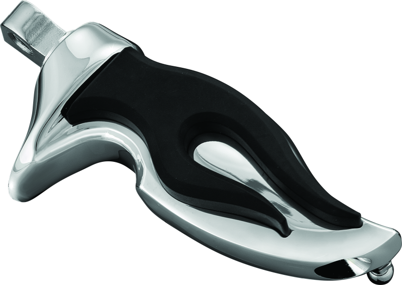 Kuryakyn Flamin Peg with Male Mount Adapter Chrome – Aggressive Flame Design for Powersports Bikes