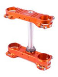 XTrig ROCS Tech Triple Clamp for KTM 125-500, GasGas, Husqvarna 22mm Offset M12 - Orange