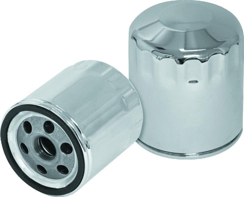 S&S Cycle Chrome Oil Filter for Shovelhead Models - 12 Pack