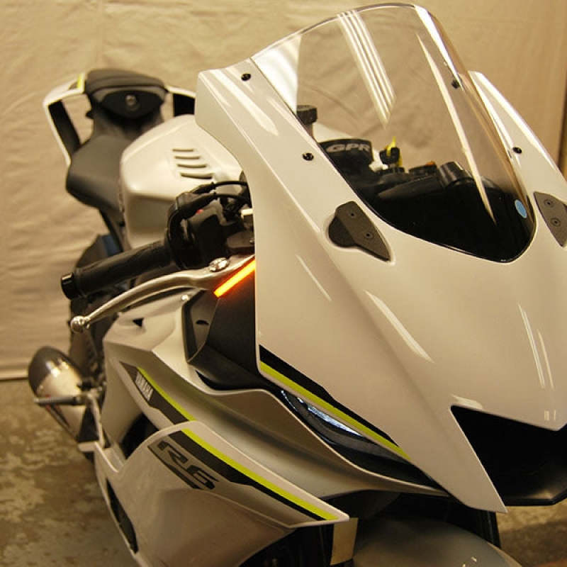 New Rage Cycles 17+ Yamaha YZF-R6 Front Turn Signals – Easy Bolt-On Replacement