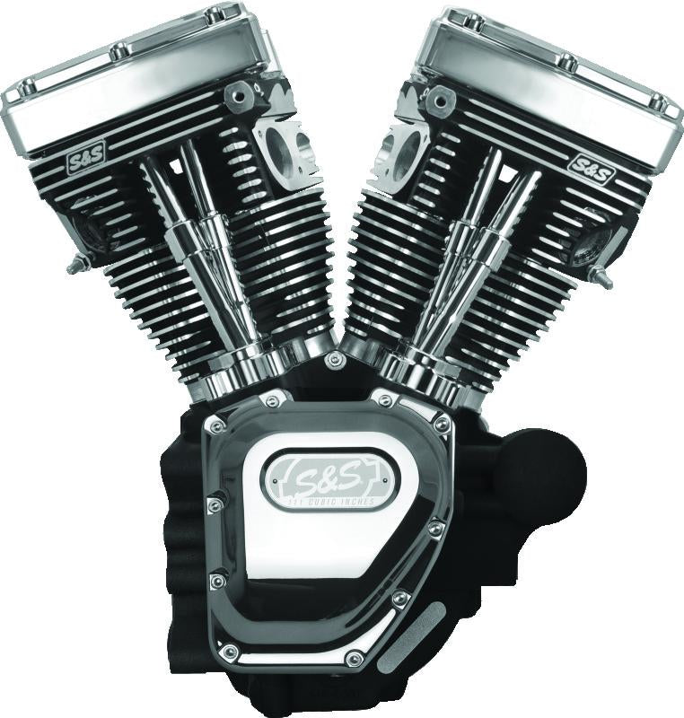 S&S Cycle T111 Long Block Engine for Harley Davidson Touring Models (2007-2016) – Wrinkle Black Finish