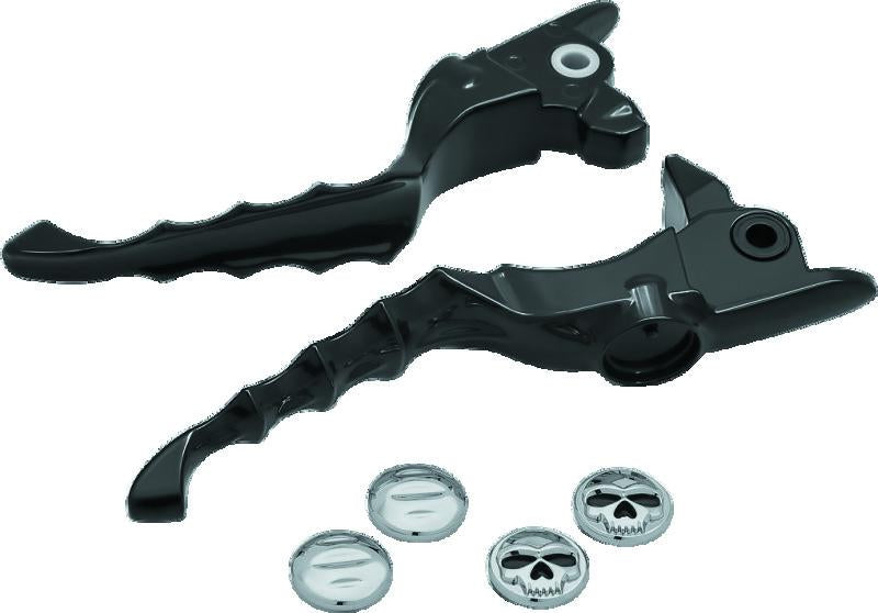 Kuryakyn Zombie Lever Set 17-20 Touring Gloss Black for Harley-Davidson