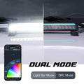 XKGLOW XKmax 7-Inch Offroad LED Light Bar with RGBW Chasing DRL and App Control
