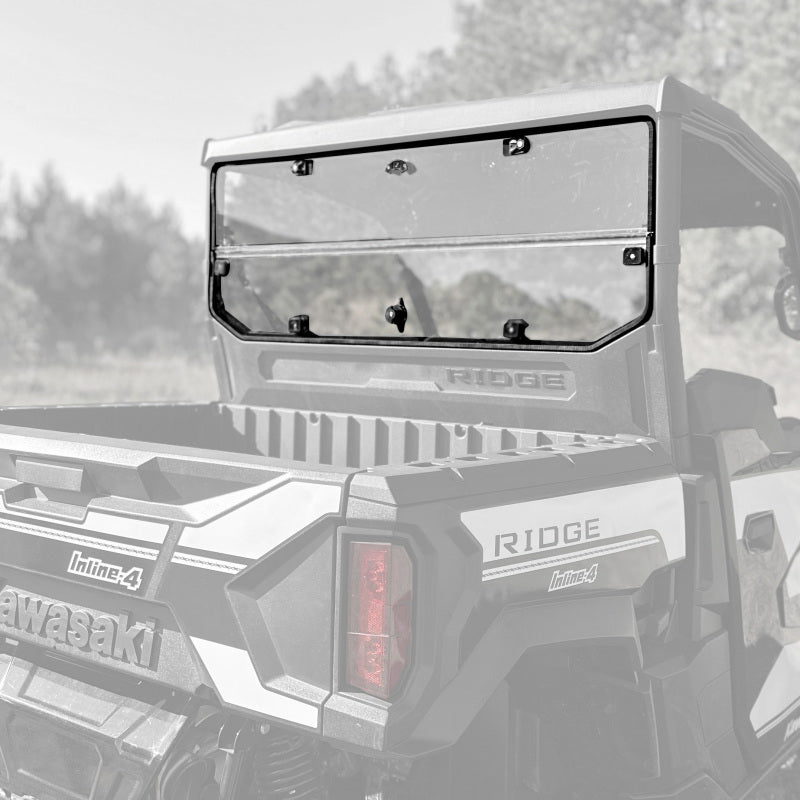 Seizmik 50-55319KIT Kawasaki Ridge Ranch Rear Folding Windshield with UV-Resistant Polycarbonate