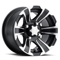 ITP SS 312 14x6 Black Machined Aluminum Wheel with 4x156 Bolt Pattern and 4+2 Offset