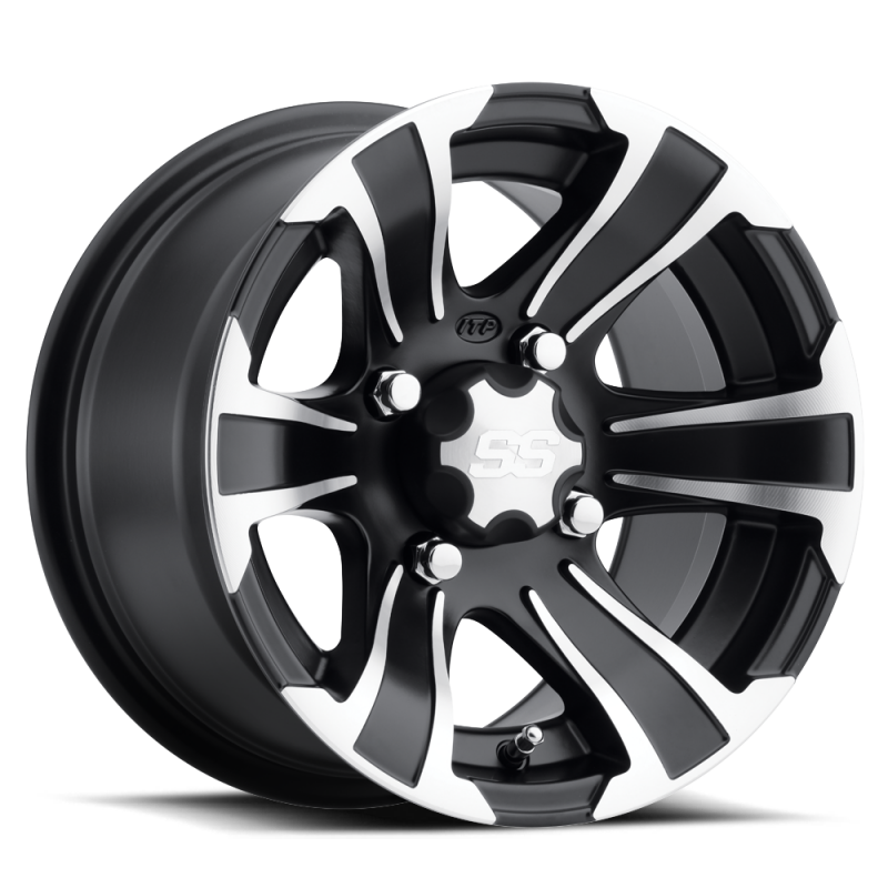 ITP SS 312 14x6 Black Machined Aluminum Wheel with 4x156 Bolt Pattern and 4+2 Offset