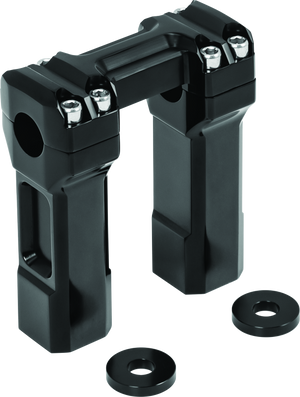 Kuryakyn 5 Inch Billet Handlebar Risers in Black for Harley-Davidson