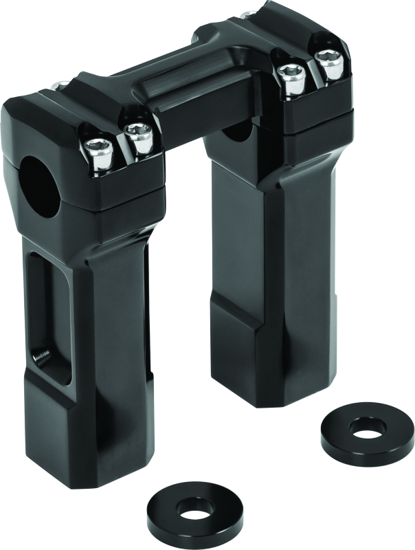Kuryakyn 5 Inch Billet Handlebar Risers in Black for Harley-Davidson