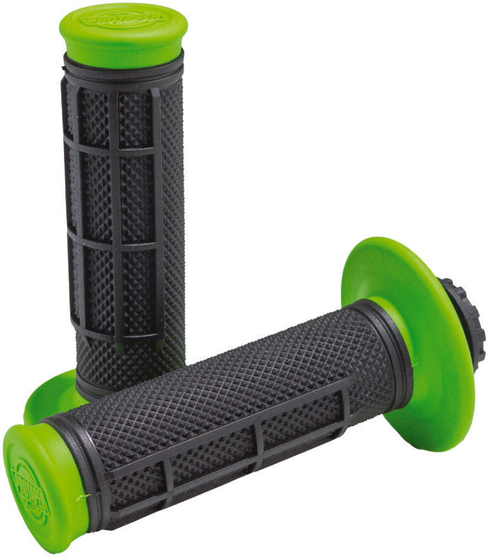 ProTaper Pro Series Clamp-On 1/2 Waffle Green and Black Handlebar Grips