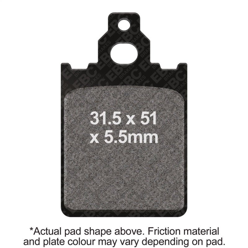 EBC Powersports SFA186 Organic Brake Pads for Vespa PX 150 - Front Left
