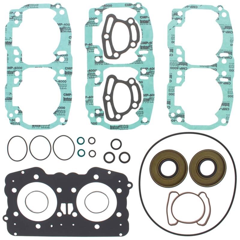 Vertex Pistons Complete Gasket Kit with Seals for Sea-Doo GTX DI and RX DI 2000-2003