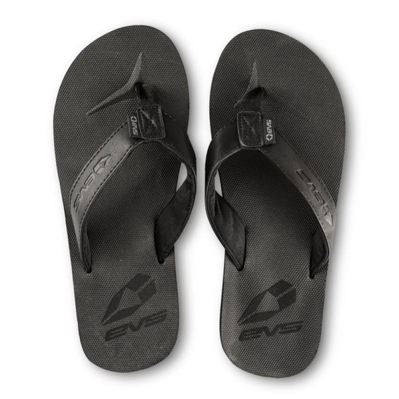 EVS Black Sandals Size 11 - 11.5 with Lightweight Rubber Base and Synthetic Leather