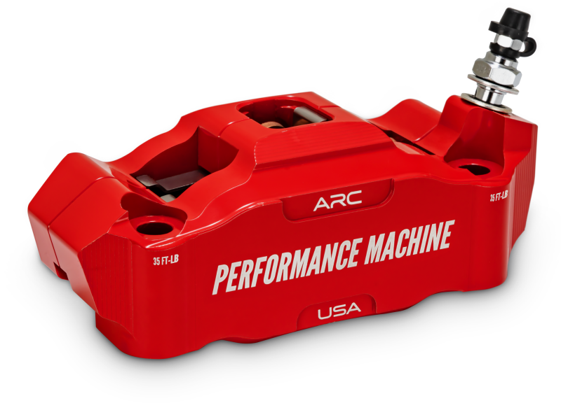 Performance Machine 0052-2426-RC Race Series Radial Mount Caliper with ARC – Right – Red