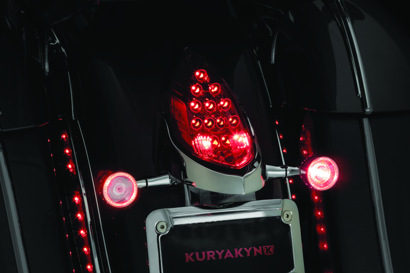 Kuryakyn Rear Turn Signal & License Plate Mount for Indian Motorcycles - Chrome Part 3128