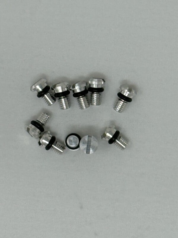 KYB Powersports Front Fork Bleed Bolt with O-Ring for Kawasaki, Honda, Suzuki, Yamaha – Aluminum - Pack of 10