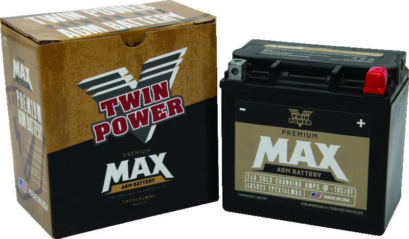 Twin Power GYZ-16HL Premium MAX Factory-Activated AGM Battery for Harley-Davidson Models