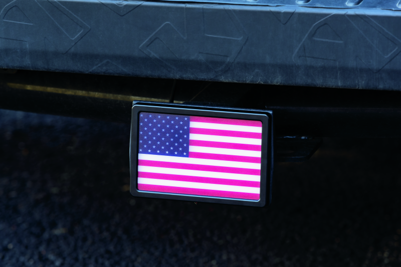Kuryakyn Freedom Flag LED Hitch Cover Black - Part 2893