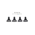EVS Axis D-Rings Kit (2 Flush, 2 Swivel, Hardware) - Black