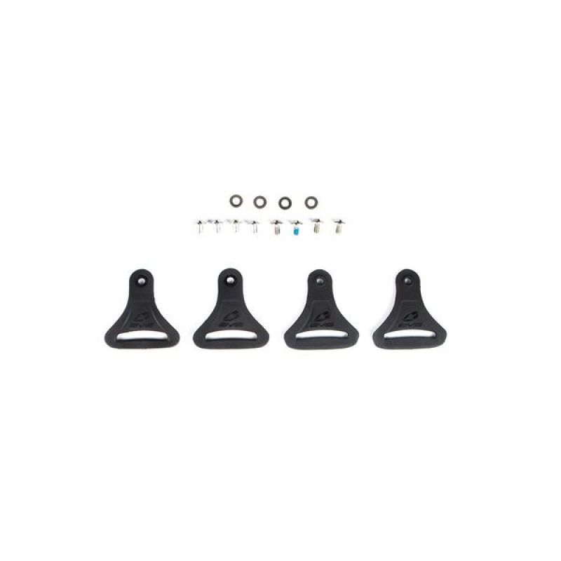 EVS Axis D-Rings Kit (2 Flush, 2 Swivel, Hardware) - Black
