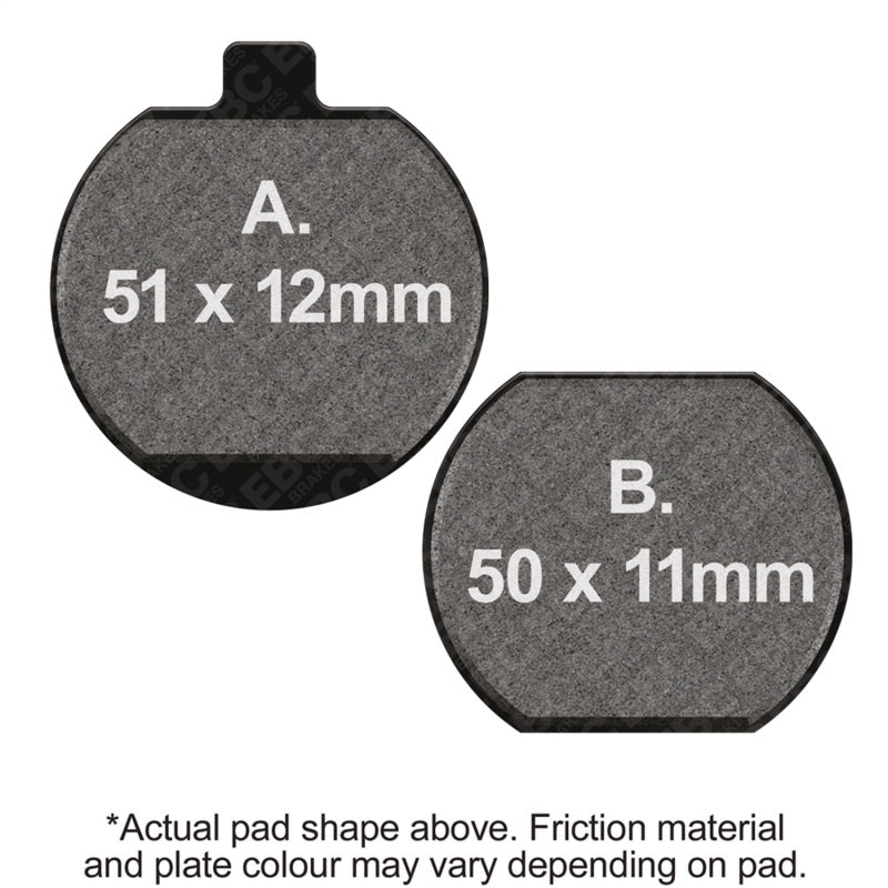 EBC Powersports FA73 Organic Brake Pads for Kawasaki KZ 440 (Front Left/Right)