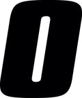Hardline Dirt Digits 3-Pack 4-inch Black Vinyl Numbers for Powersports